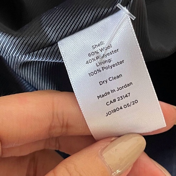 TALBOTS Classic Wool Blend Italy Woven Blazer Jacket Sz 12 NWT - Picture 12 of 13